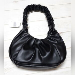 Black Scrunch Strap Shoulder Bag - New With Tags